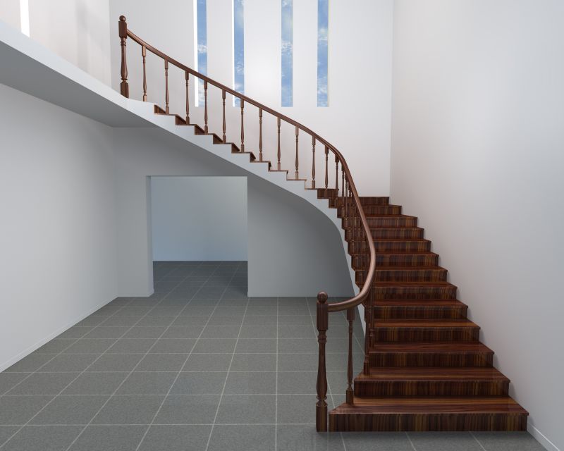 Curved Staircase Installation in Conroe, TX