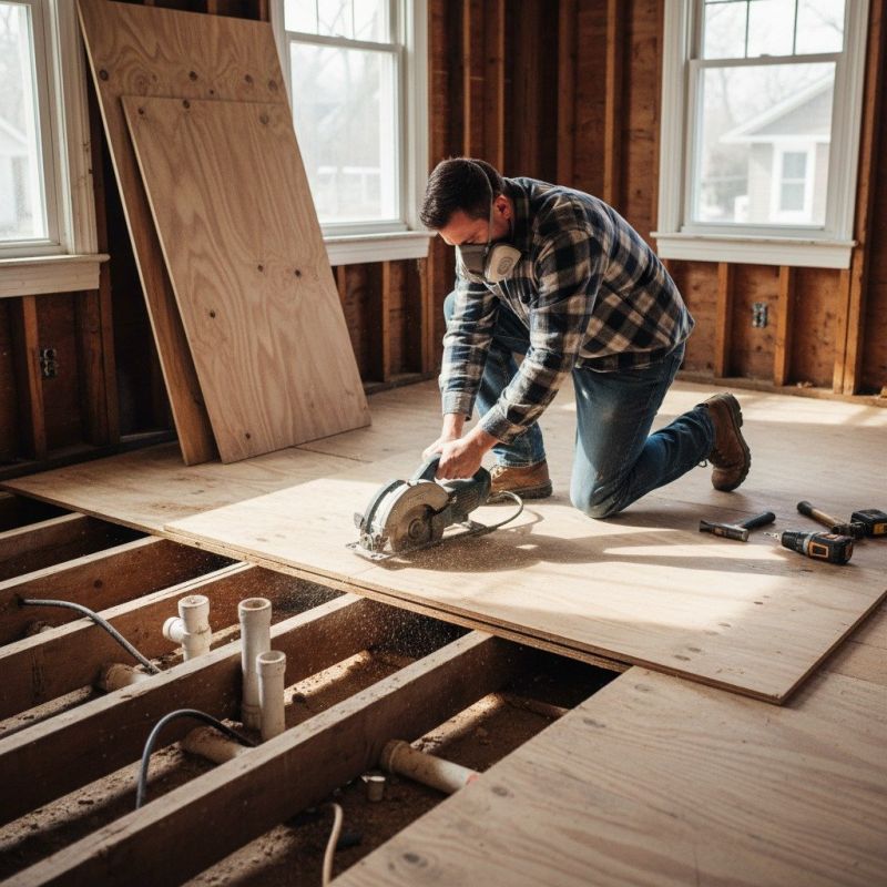 Plywood Flooring Installation in Wilmington, NC