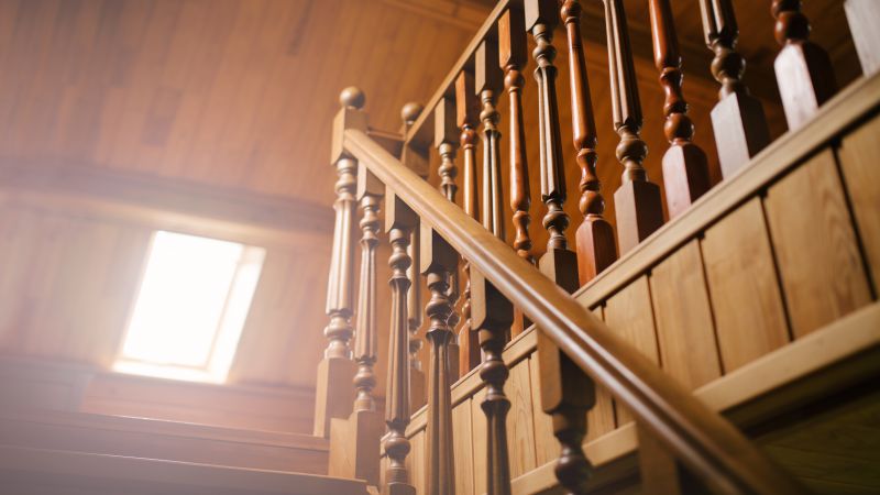 Wood Stair Railing Repair in Kansas City, KS